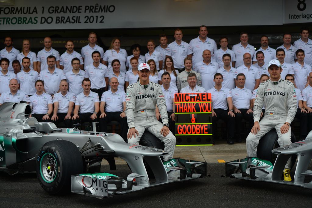 Forma-1, Michael Schumacher, Nico Rosberg, Mercedes-AMG Petronas, Brazil Nagydíj 2012 