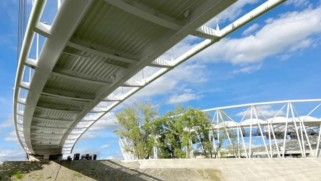 Nemzeti Atlétikai Központ hídjának próbaterhelése, Nemzeti Atlétikai Központ, híd 