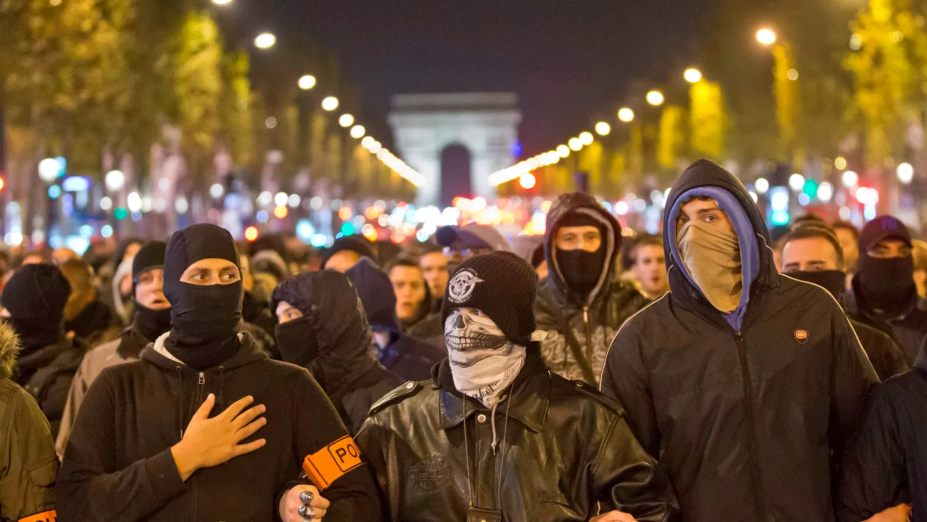 Rendőrtüntetés Franciaországban 