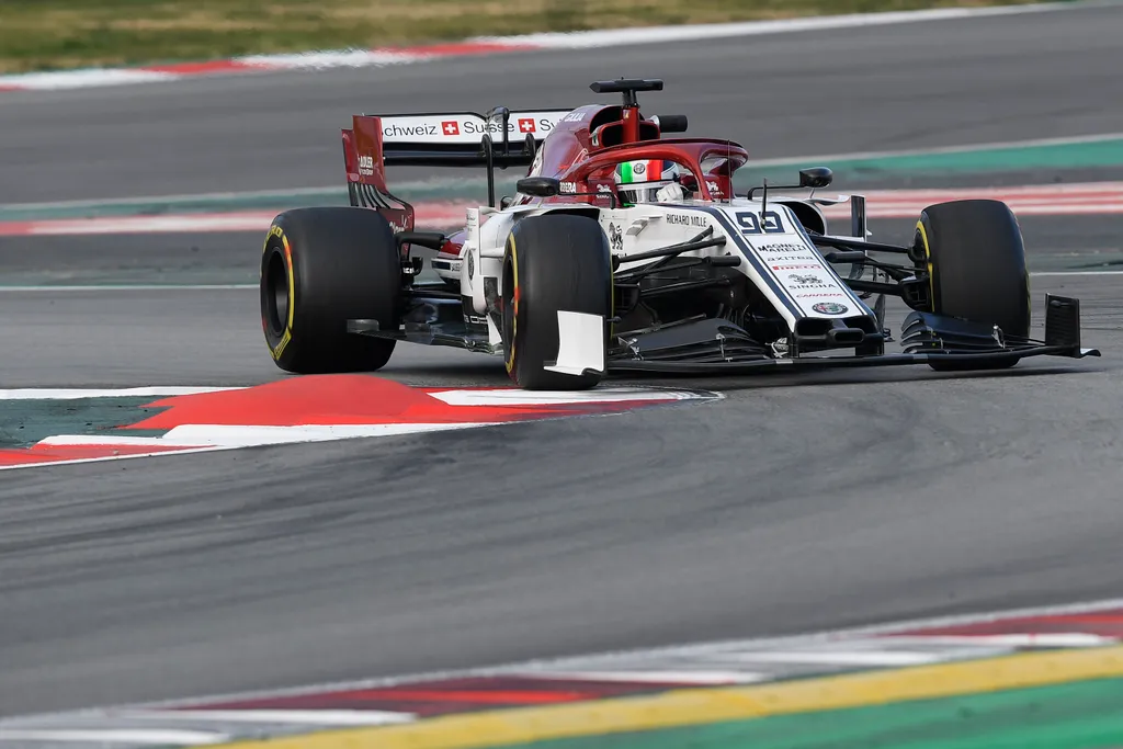 Forma-1, teszt, Barcelona, Antonio Giovinazzi, Alfa Romeo Racing 