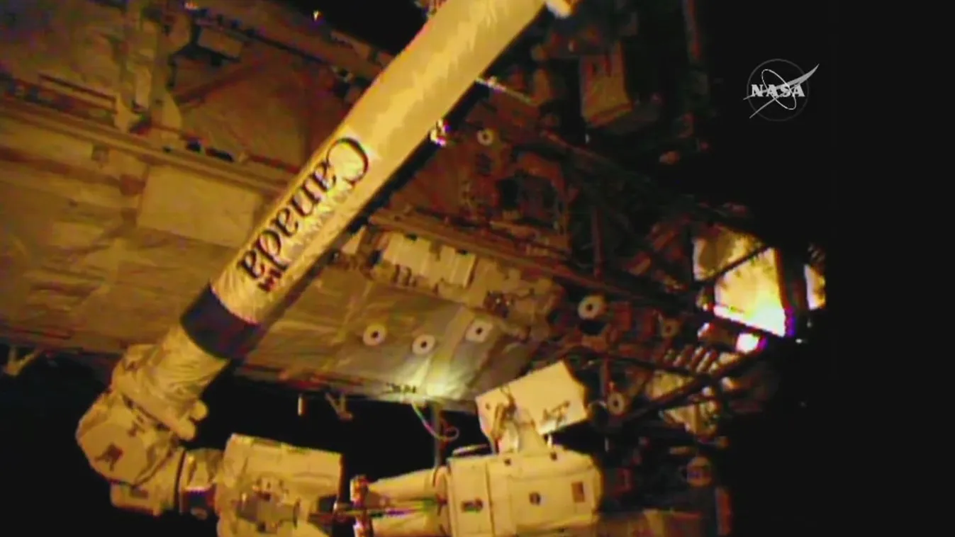 space Horizontal ASTRONAUT NASA INTERNATIONAL SPACE STATION This NASA TV video grab shows NASA astronaut Jeff Williams making repairs and installing new equipment during a spacewalk at the International Space Station on September 1, 2016. 
Americans Jeff 