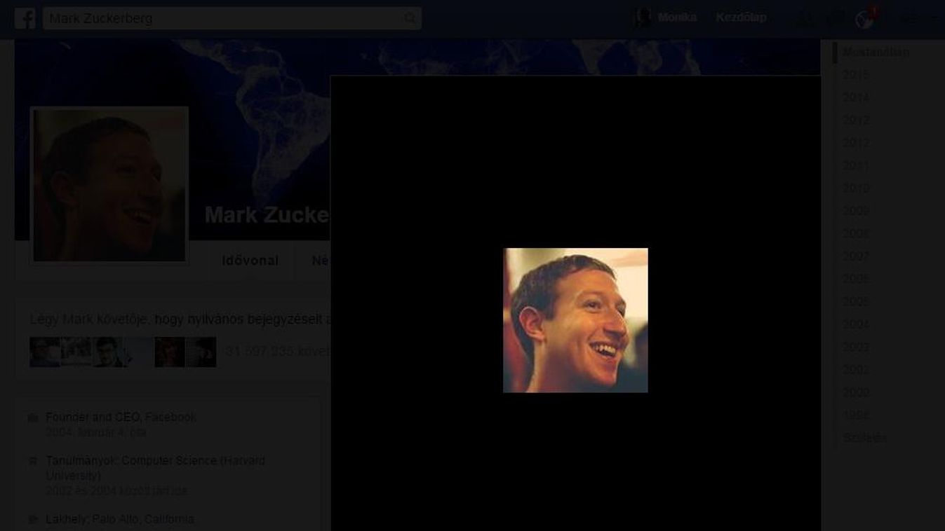 facebook profilkép zuckerberg 