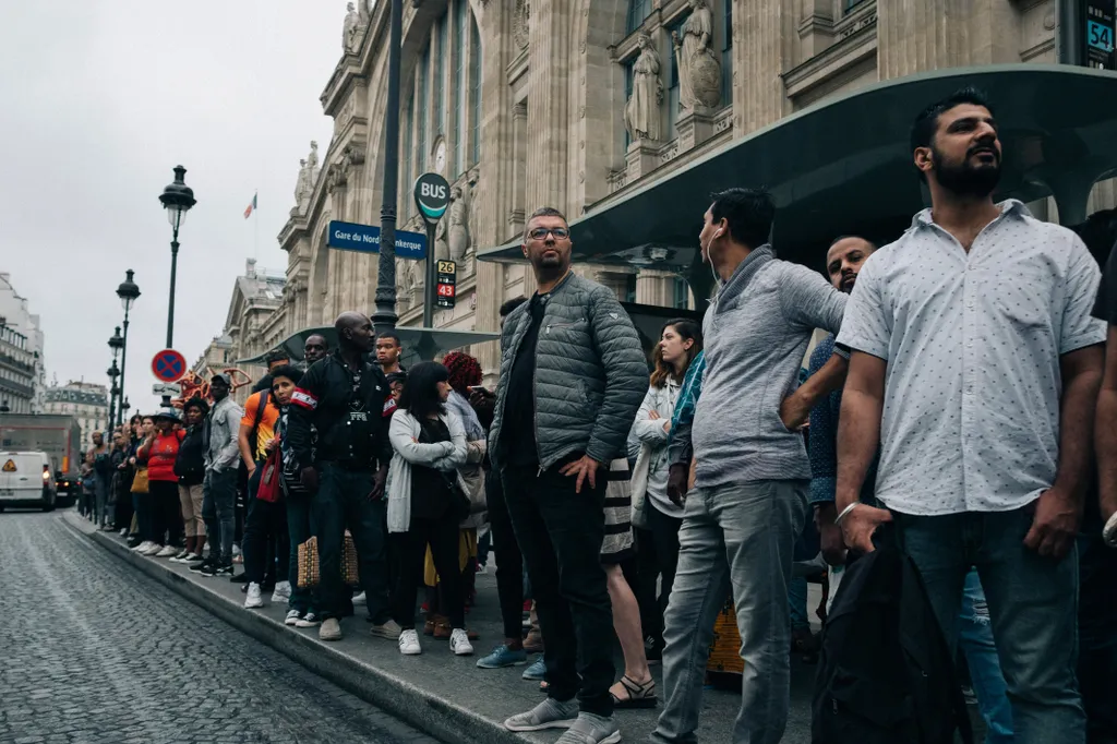 Tömegközlekedési dolgozók sztrájkja Párizsban 