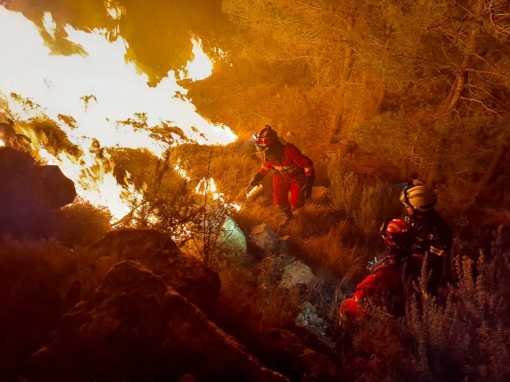 fire Horizontal Erdőtűz Spanyolország, erdő, tűz 