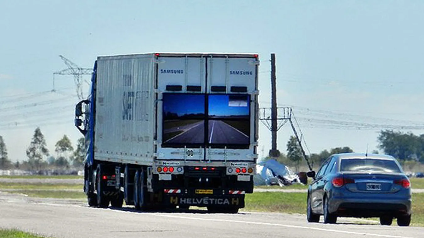 samsung safety truck átlátszó kamion előzés 