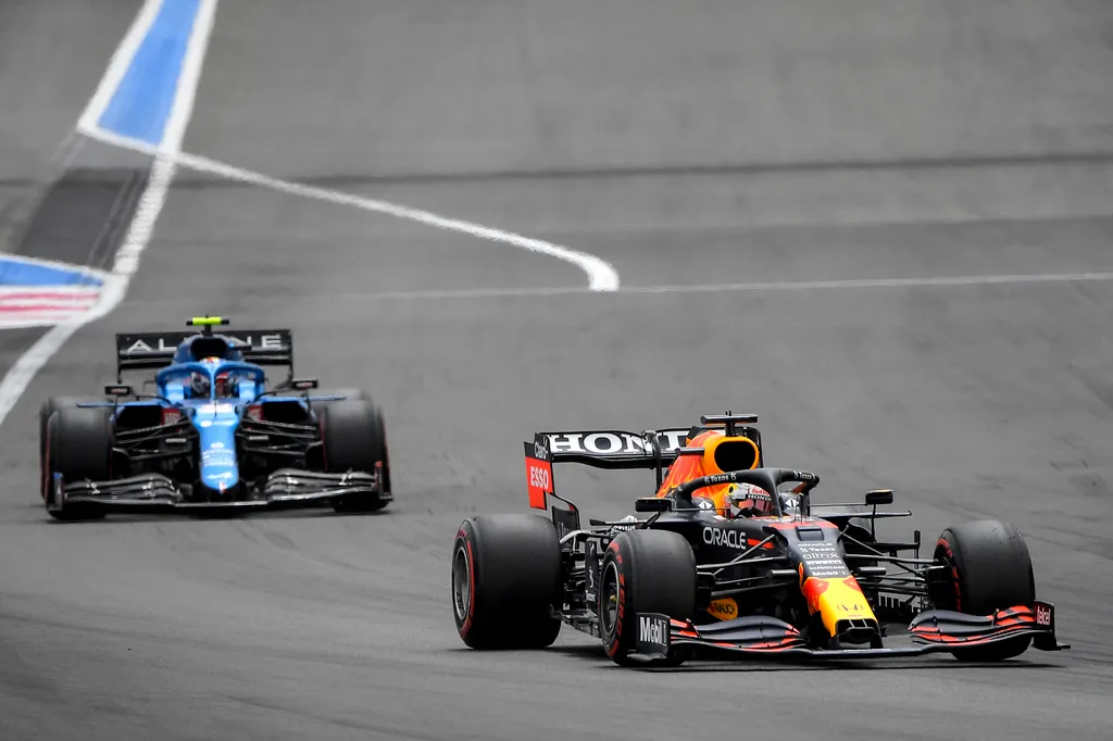 Forma-1, Francia Nagydíj, Max Verstappen, Red Bull, Alpine, Esteban Ocon 