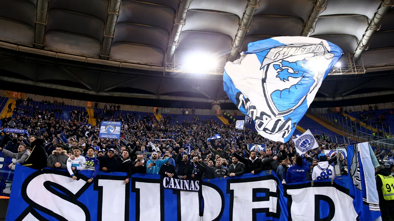 AS Roma v FC Porto - UEFA Champions League Round of 16: First Leg rome olimpico stadium CHAMPIONS LEAGUE UEFA FOOTBALL soccer Fan Product STADIUM Super bowl Sport venue Arena Team sport Competition event TEAM PLAYER Photo Matteo Ciambelli NurPhoto Porto s