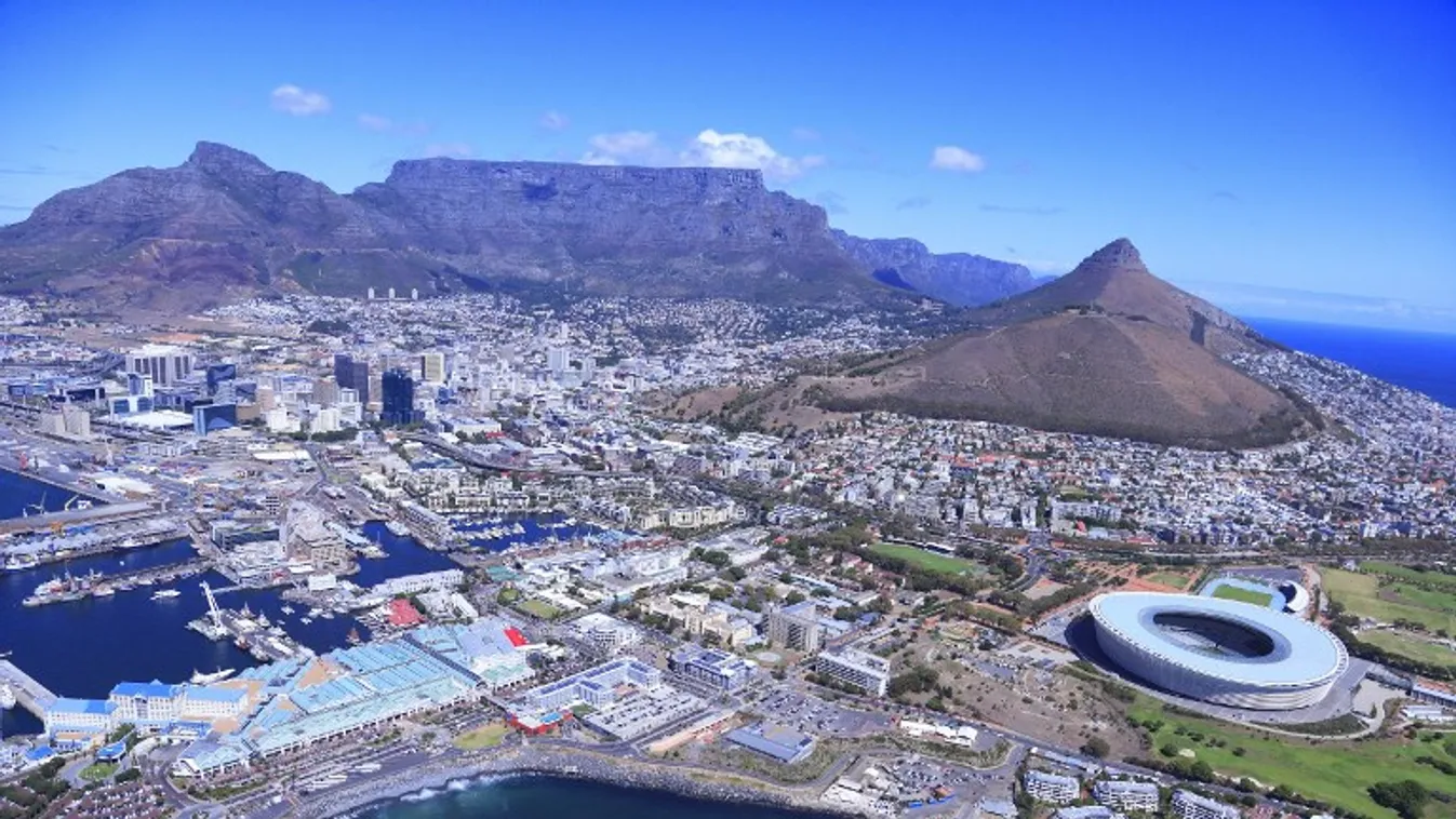 Aerial view of Capetown sumptuousness luxury wealth SEA AFRICA AERIAL VIEW South Africa prosperity affluence 