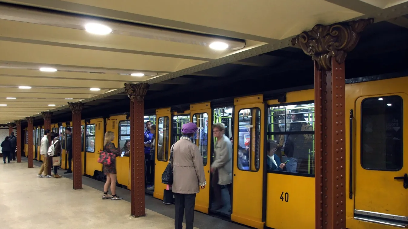 metró, metróállomás, metrómegálló, peron, utas, földalatti, Budapest, M1-es jelű metró, M1-es metróvonal, 1-es metróvonal 
