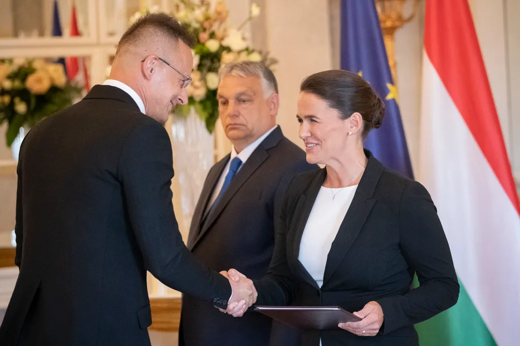Novák Katalin, Orbán Viktor, Szijjártó Péter, 