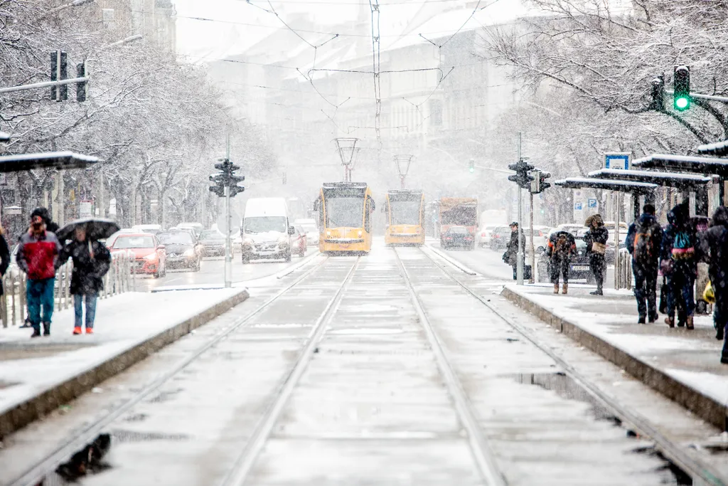 hó, havazás, Budapest, 2018.12.15. 