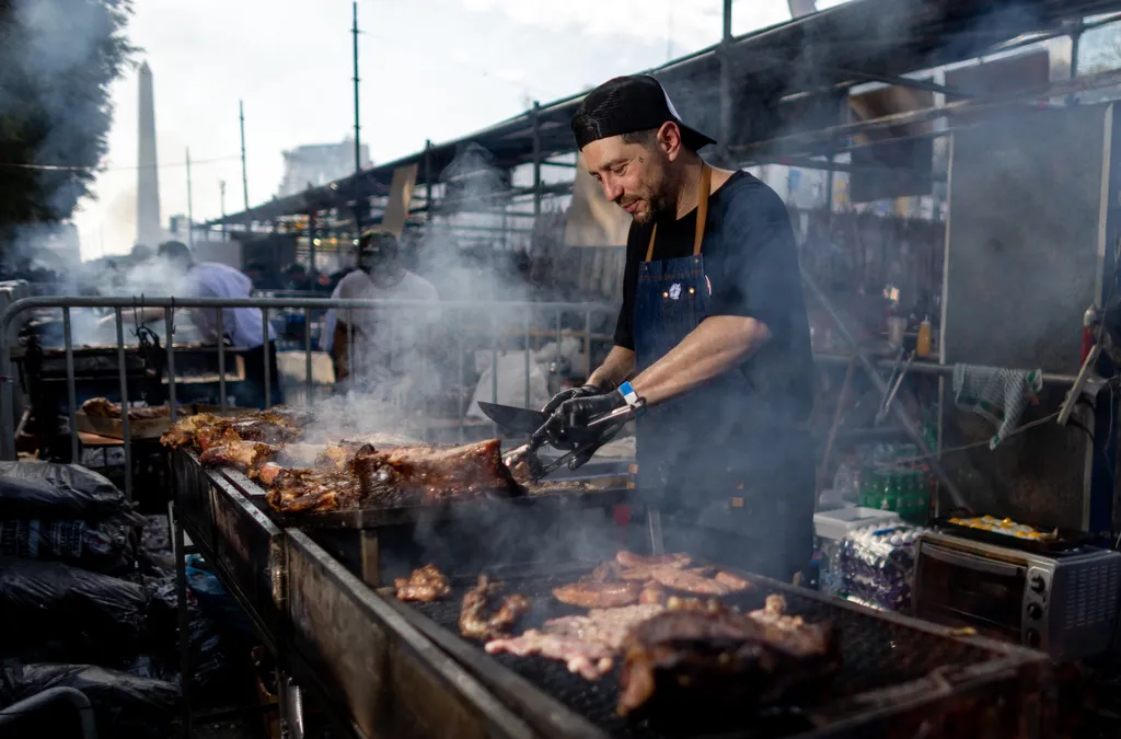 Barbecue, argentína, argentin, sütés, verseny, hús, rendezvény, fesztivál, Buenos Aires 