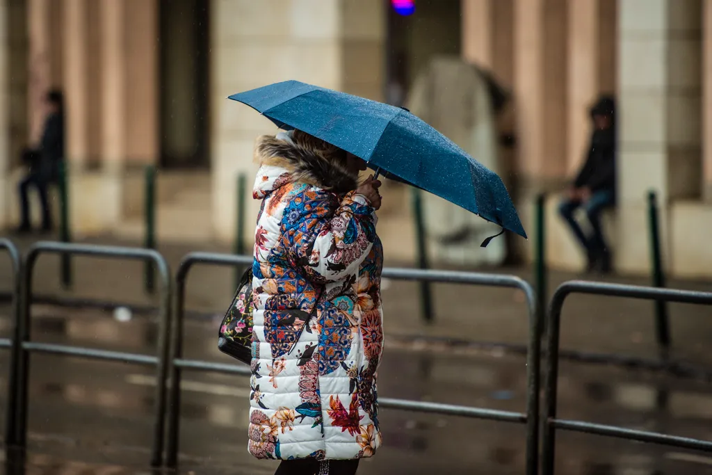vihar, eső, erős szél, Ciara, Budapest, 2020.02.10. 