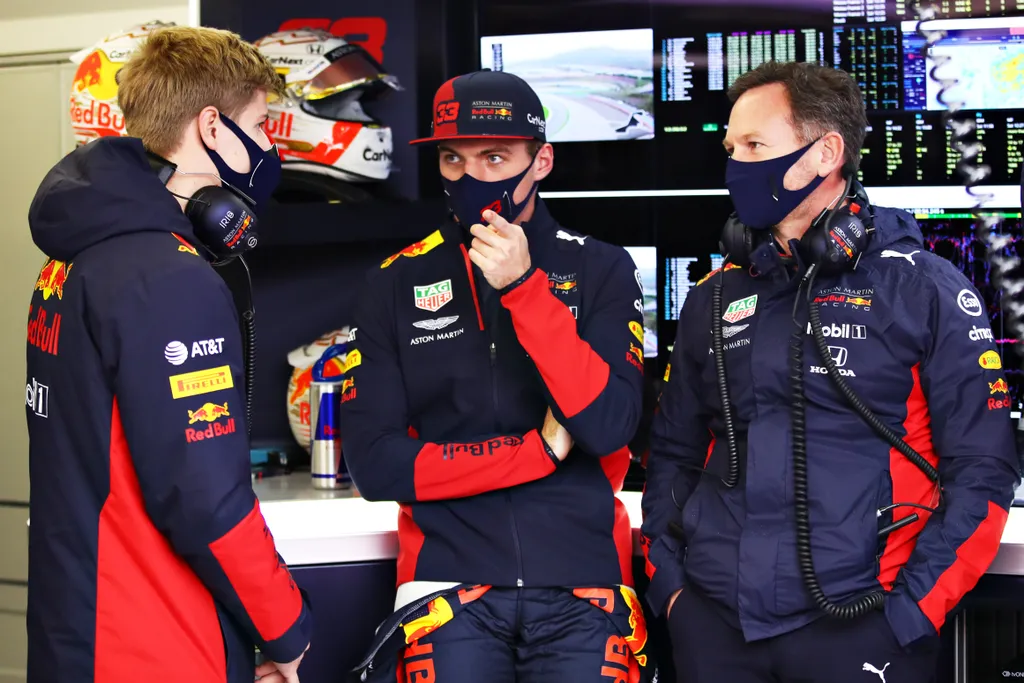 Forma-1, Max Verstappen, Christian Horner, Jüri Vips, Red Bull, Török Nagydíj, 2020 szombat 