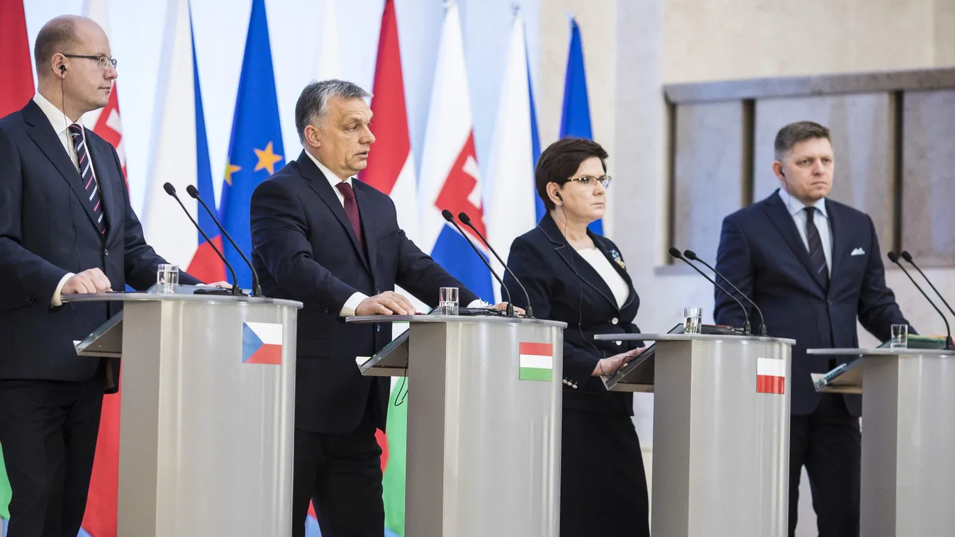 Orbán Viktor; SOBOTKA, Bohuslav; FICO, Robert; SZYDLO, Beata 
