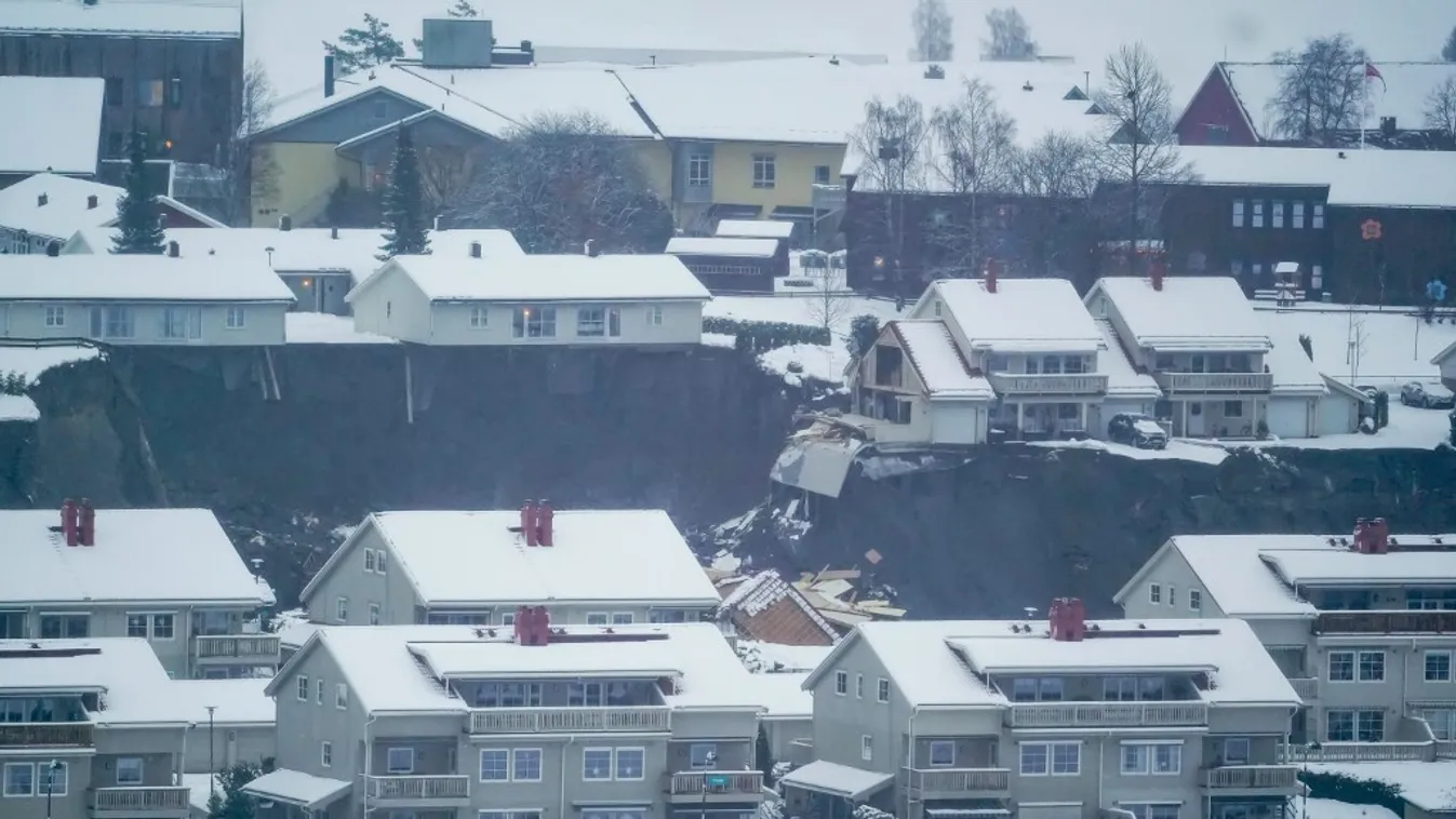 Norvégia, Ask, földcsuszamlás, természeti katasztrófa 