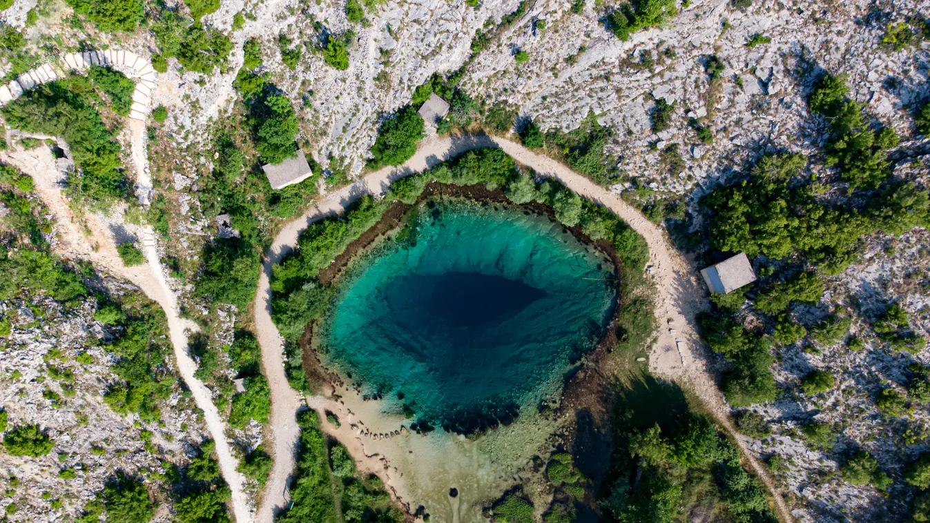 Horvátország, cetina, tó, 