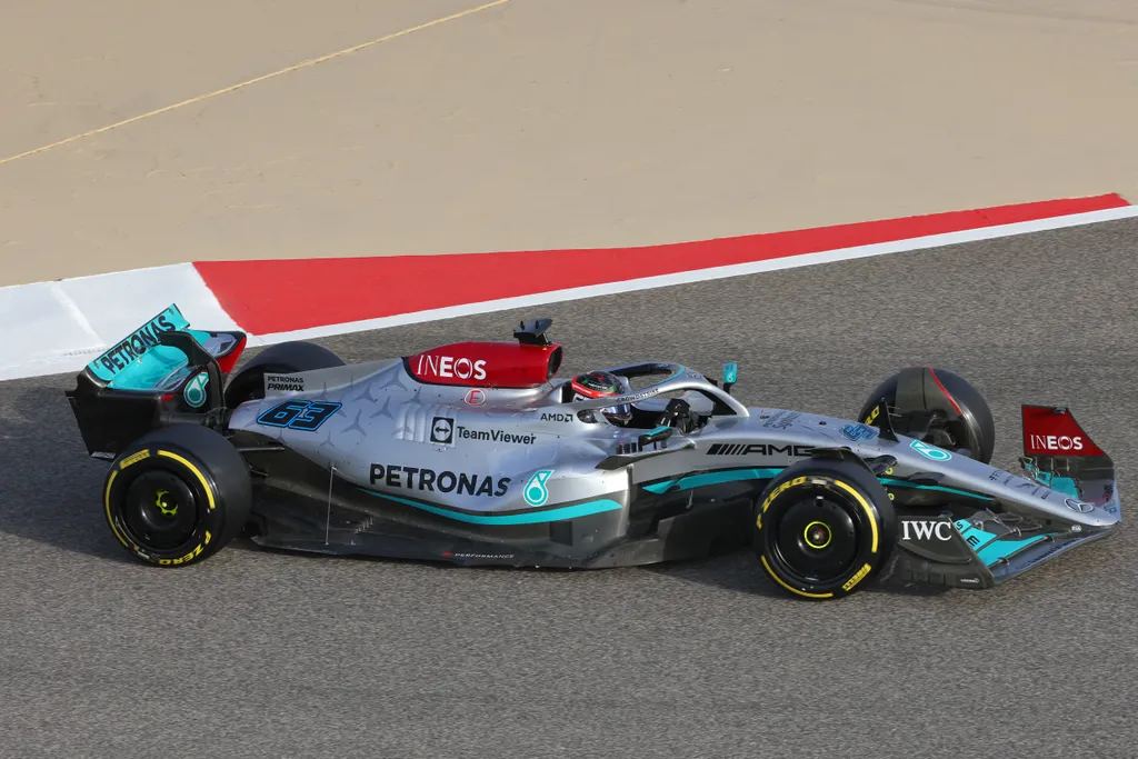 Forma-1, George Russell, Mercedes, Bahrein teszt 2022, 3. nap 