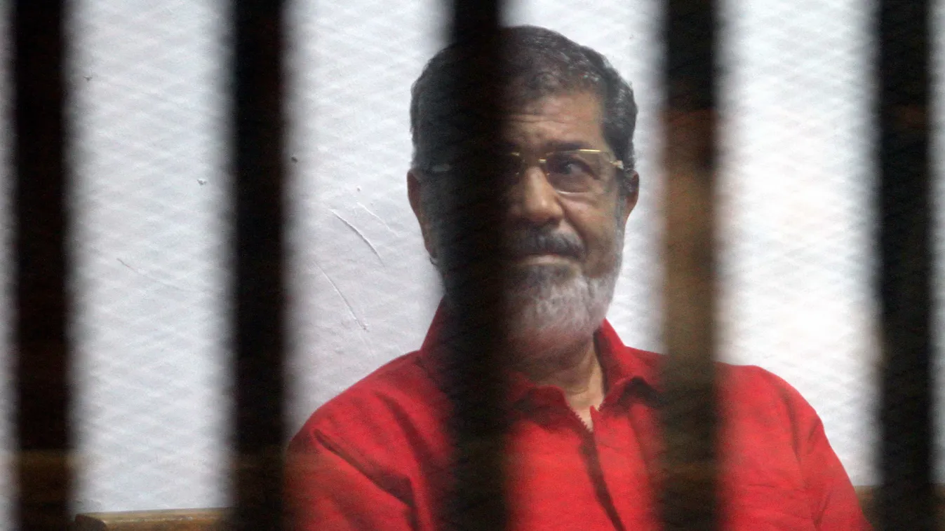 Mohamed Morsi's ‘espionage’ trial in Cairo Egypt TRIAL Morsi Police Academy 2016 May Mohamed Morsi Cairo ESPIONAGE COURT coup trial Egypt's ousted President Mohamed Morsi Espionage case former President Mohamed Morsi SQUARE FORMAT 