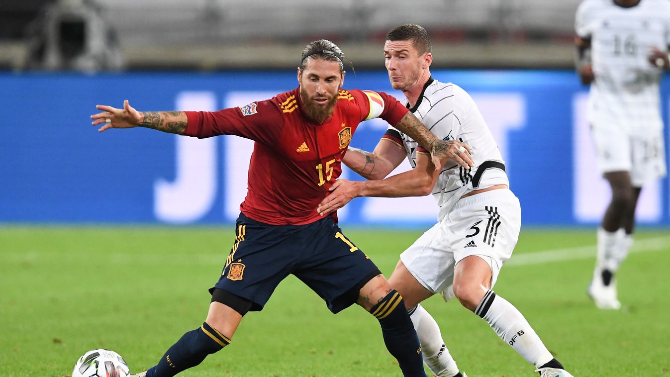GES / Football / Germany - Spain, 03.09.2020 masculine NationsLeague professional footballer jersey national jersey national player men ball sport the team professional sport A-national team professional football player A team football player geresp A nat