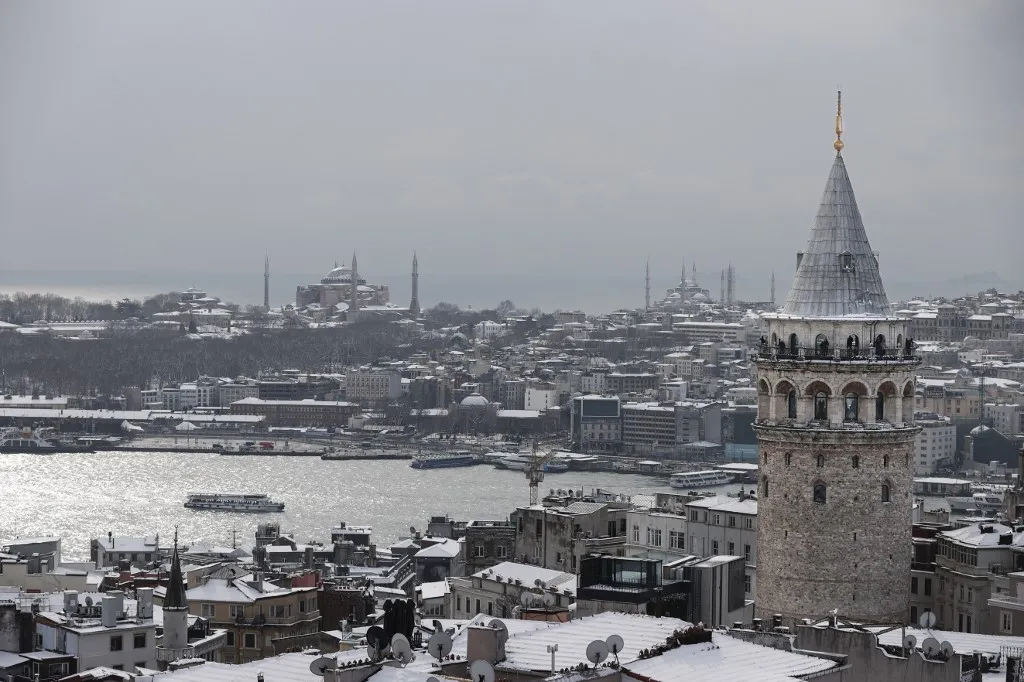 tél, hó, Törökország, Isztambul 