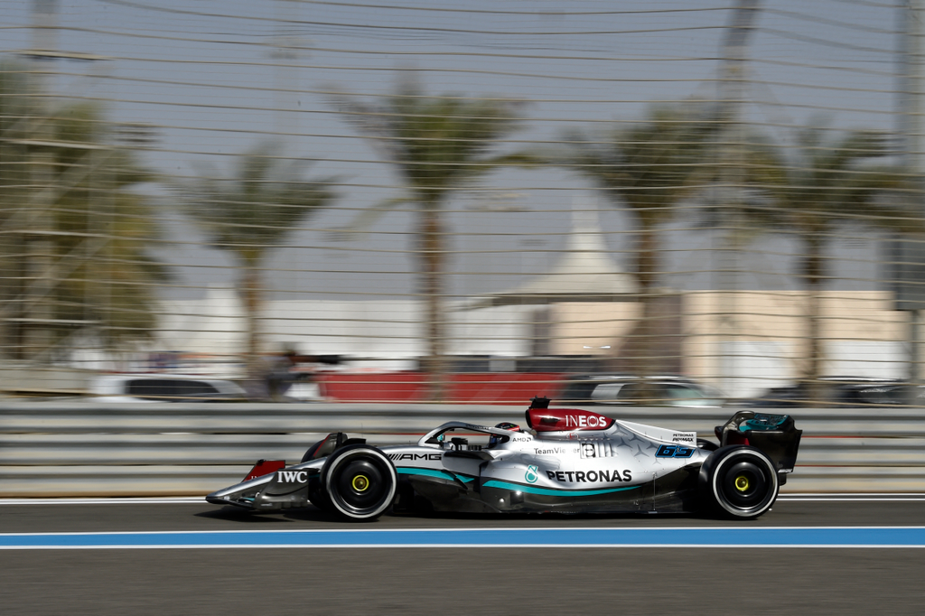 Forma-1, George Russell, Mercedes, Bahrein teszt 2022, 3. nap 
