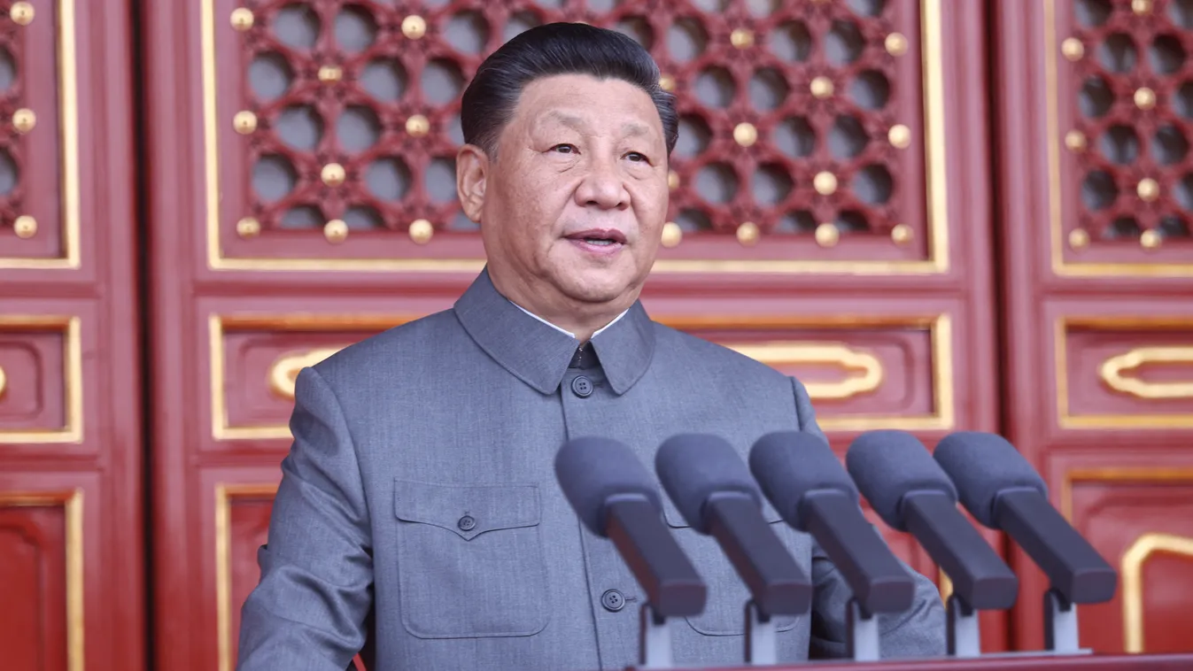 cn jt CPC100 Square (210701) -- BEIJING, July 1, 2021 (Xinhua) -- Xi Jinping, general secretary of the Communist Party of China (CPC) Central Committee, Chinese president and chairman of the Central Military Commission, delivers an important speech at a c
