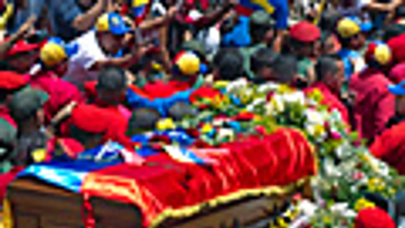 Venezuela, caracas, Hugo chavez, gyászmenet, százezrek vettek részt a hétórás gyászmeneten. 