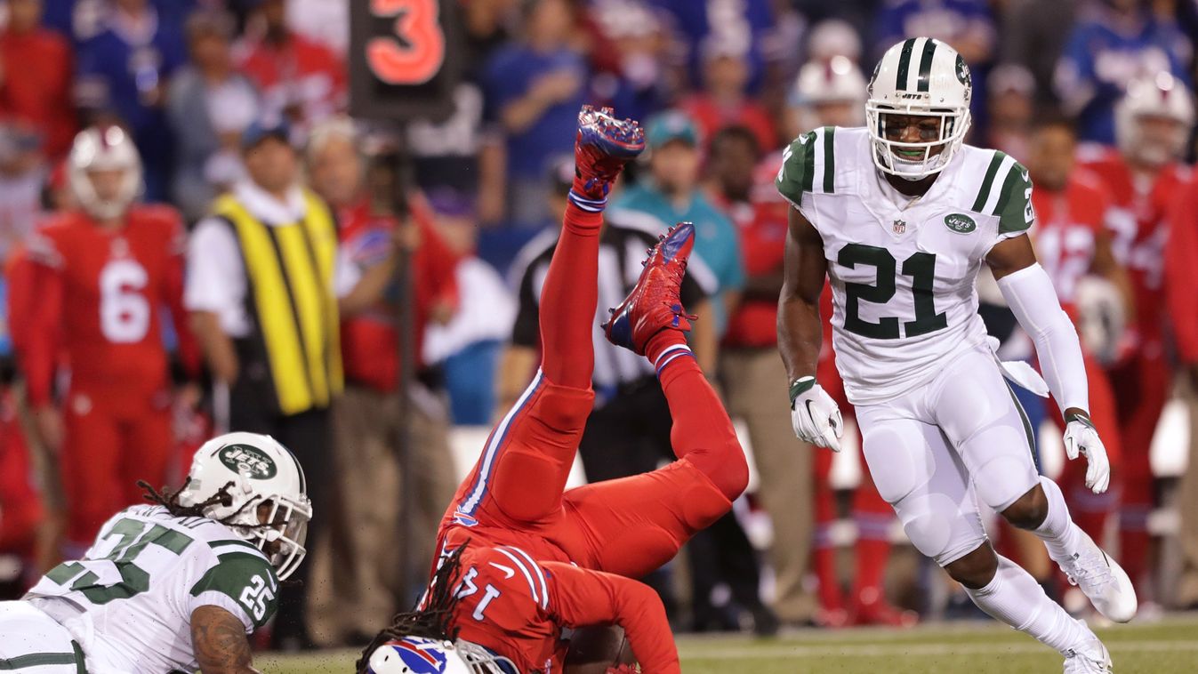 New York Jets v Buffalo Bills GettyImageRank2 SPORT HORIZONTAL American Football - Sport USA New York State New York Jets Photography Buffalo Bills NFL Orchard Park upended Second Half - Sport Sammy Watkins Calvin Pryor PersonalityInQueue FeedRouted_North