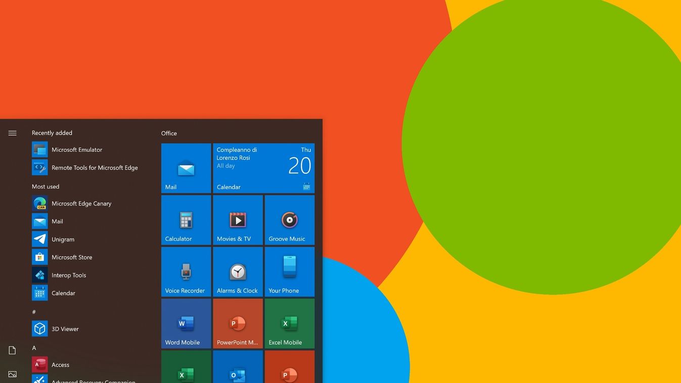 microsoft windows 10 fluent design ikon 
