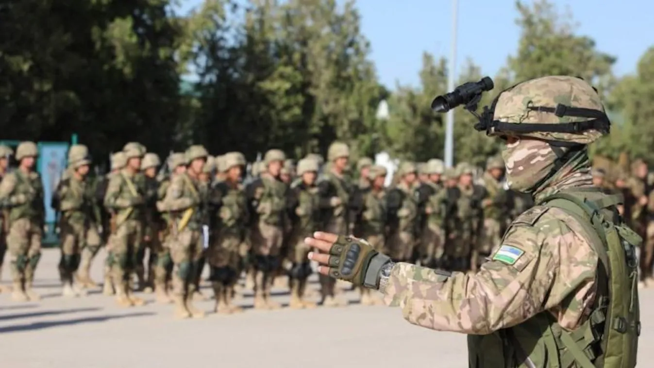 Üzbegisztán, katonai hadgyakorlat, katona, üzbég katona 