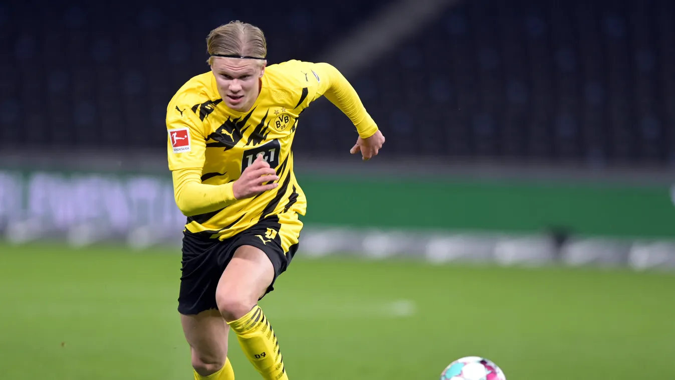 Hertha BSC - Borussia Dortmund Sports soccer Bundesliga Single Action Erling Haaland (Borussia Dortmund) 