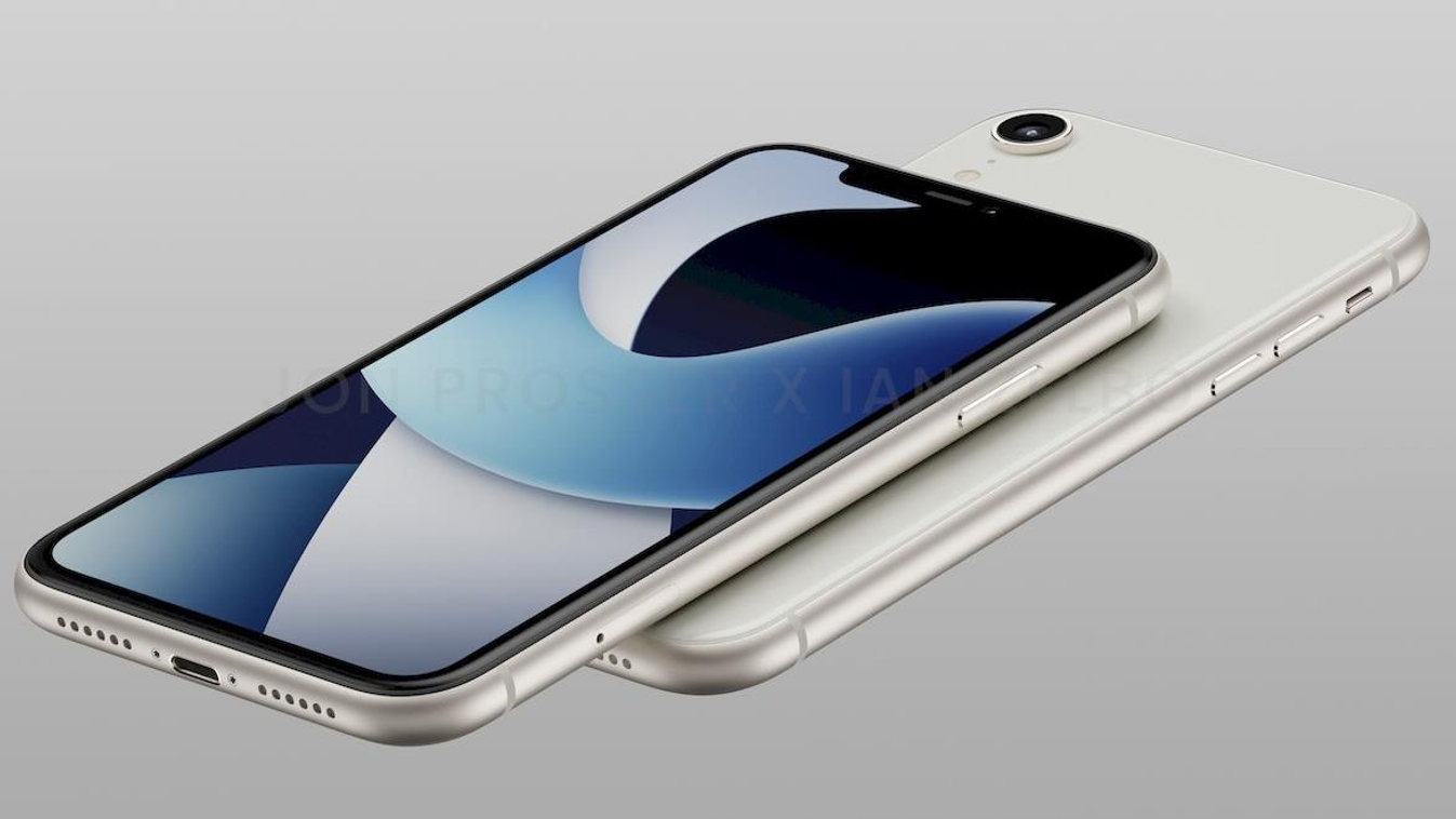 iPhone SE 4, renderelt kép, szivárgások alapján 