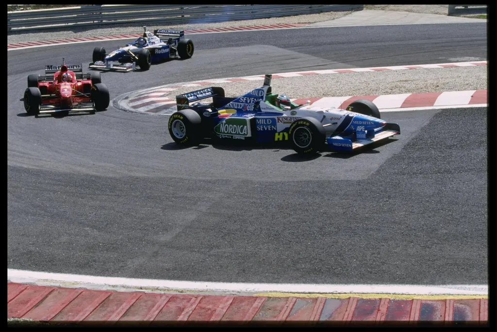 Forma-1, Jean Alesi, Benetton, Michael Schumacher, Ferrari, Jacques Villeneuve, Williams, Portugál Nagydíj 1996 