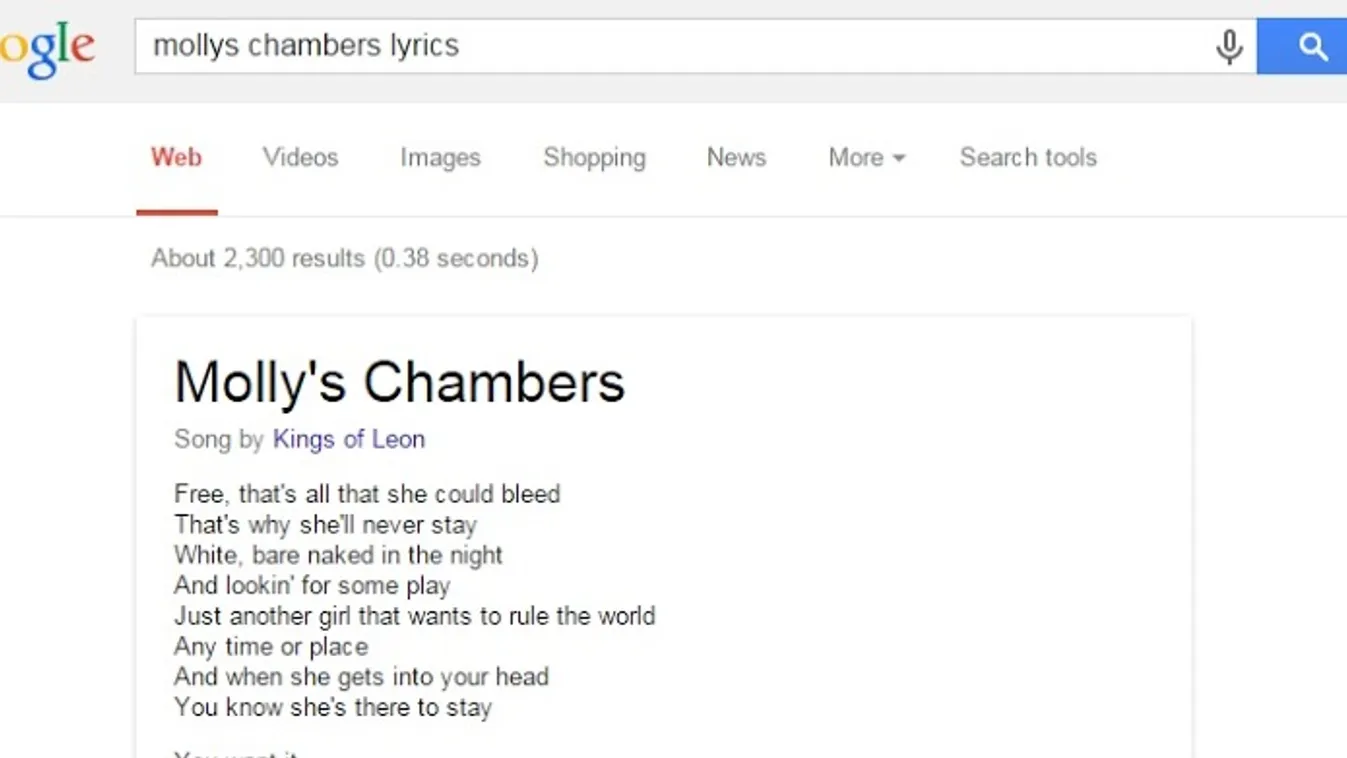Google dalszöveg 