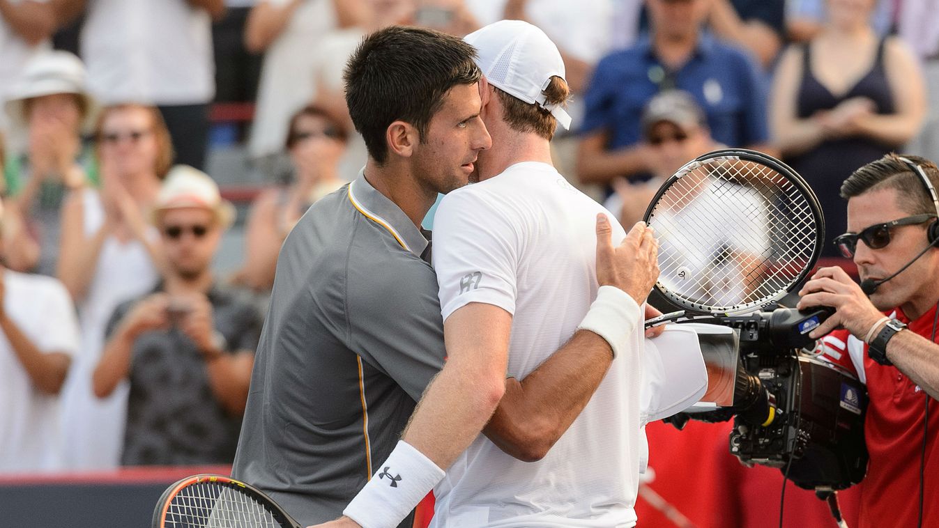 Novak Djokovic és Andry Murray a montreali döntő után 