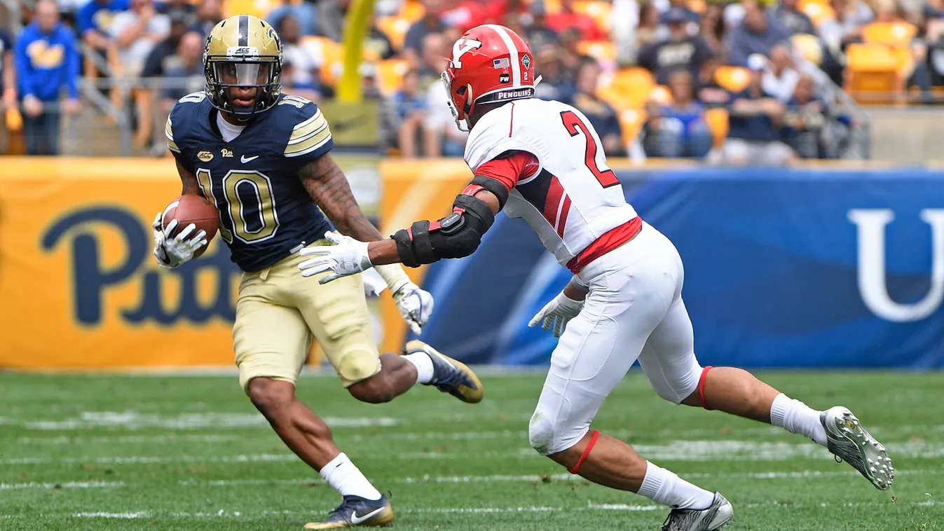 Youngstown State v Pittsburgh GettyImageRank2 Rushes Ball American Football - Sport USA Pennsylvania Pittsburgh Photography Heinz Field NCAA College Football University of Pittsburgh Atlantic Coast Conference Pittsburgh Panthers Youngstown State Penguins 