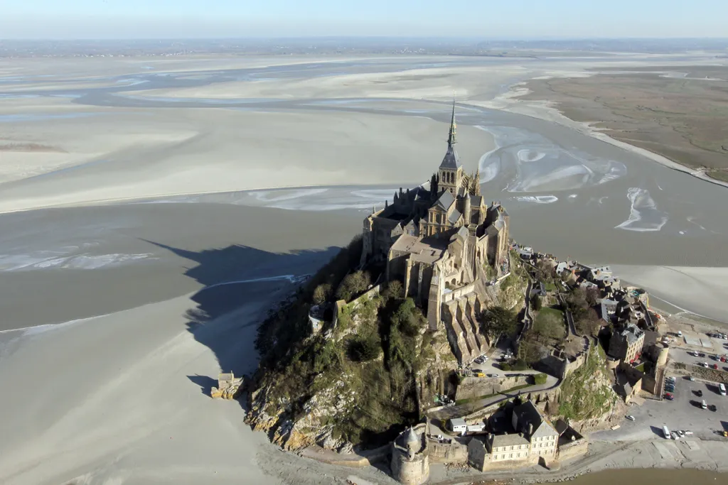 Mont-Saint-Michel, sziget, Franciaország, kolostor 