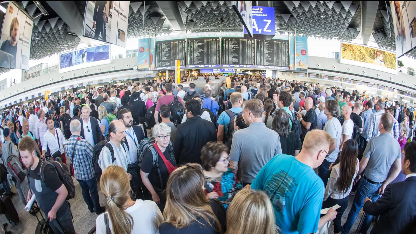 A frankfurti repülőtér kiürítése 