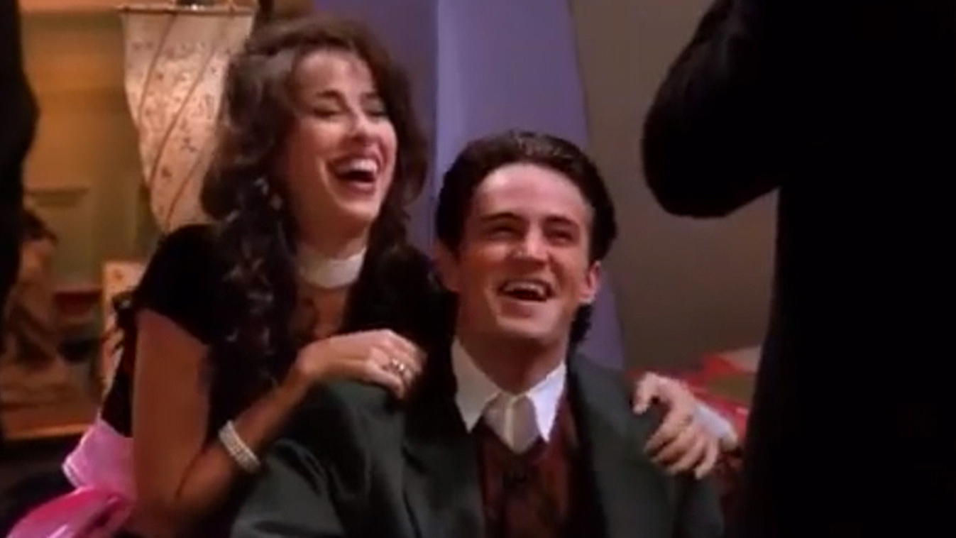 Janice and Chandler - Maggie Wheeler and Matthew Perry on "Friends" Janice and Chandler, played by Maggie Wheeler and Matthew Perry, on "Friends." 