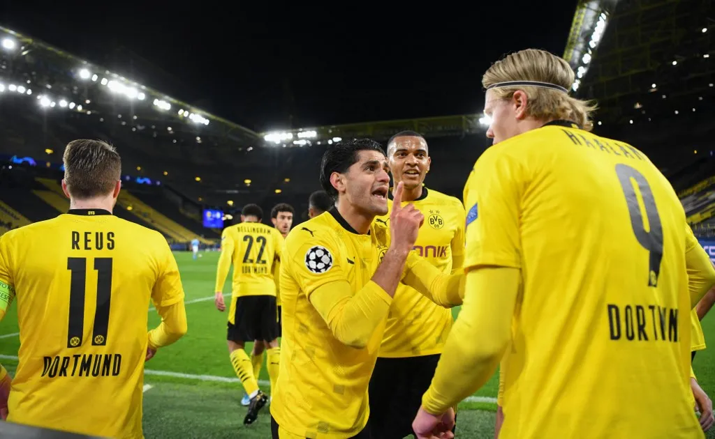 Football: Borussia Dortmund v Manchester City in Champions League quarter final second leg Horizontal 