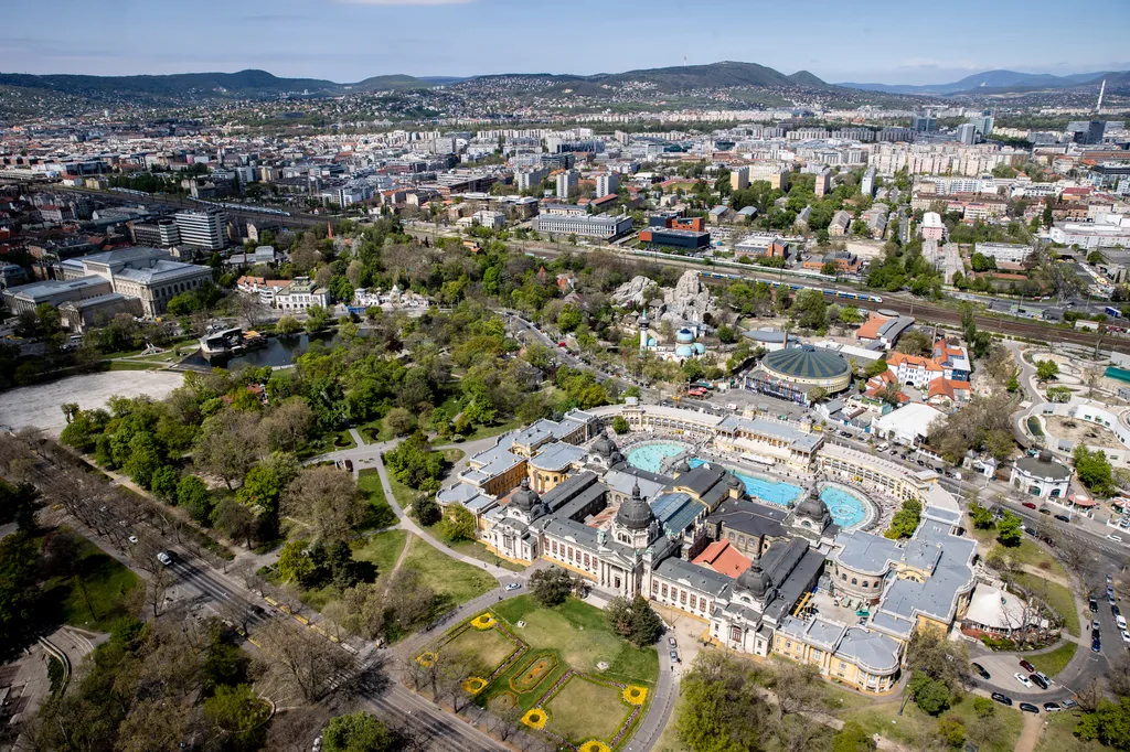 Élményléghajózás, Ballon, Városliget, Panoráma, Busapest, Élményléghajózás a Városligetben, léghajó, kilátás 