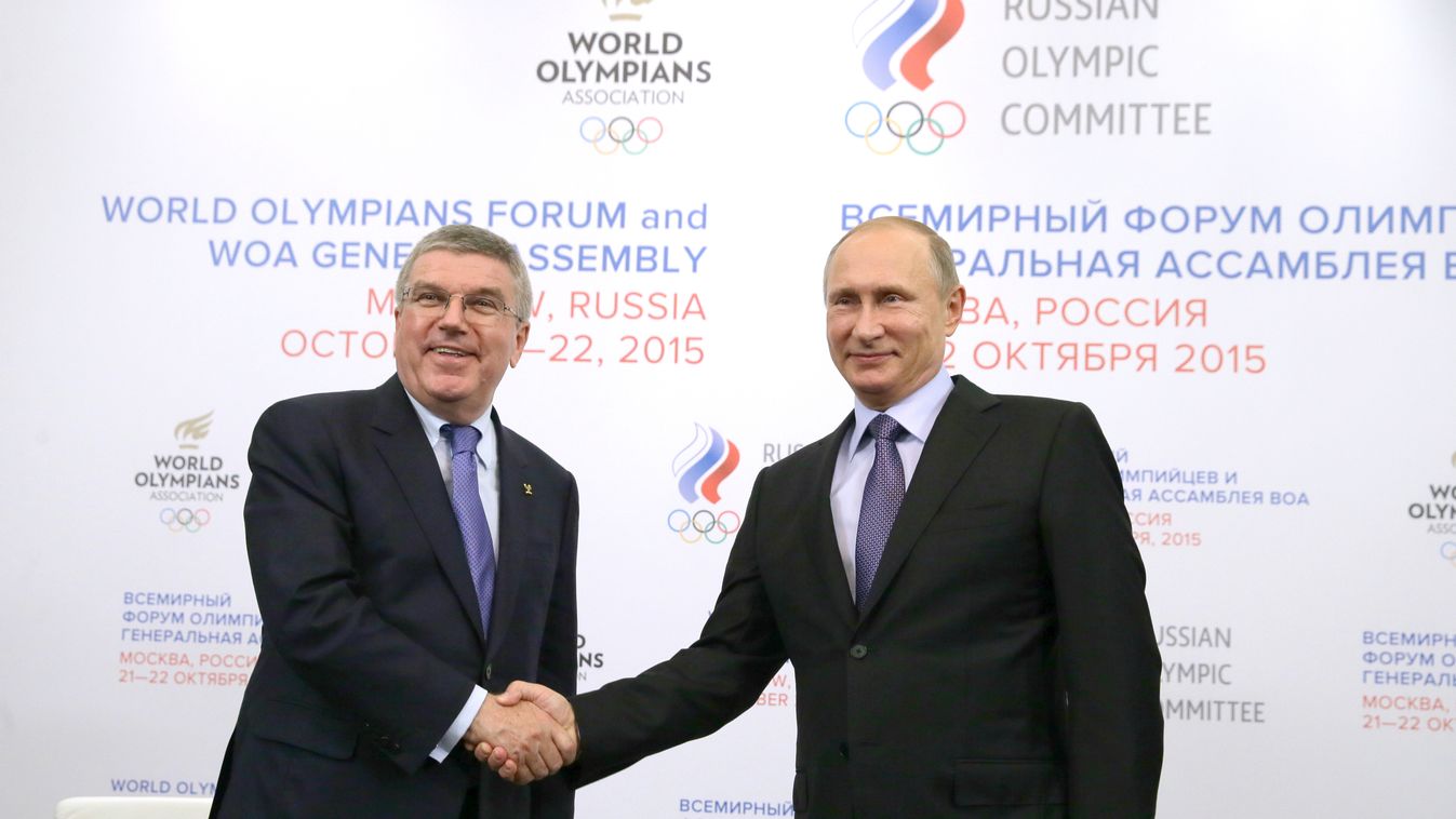 President Vladimir Putin attends 1st World Olympians Forum held by the World Olympians Association IOC HORIZONTAL World Olympians Forum WOF SQUARE FORMAT 