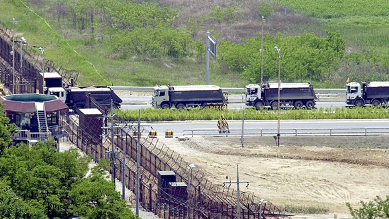 fal, határ, Észak-Korea, demilitarizált övezet 