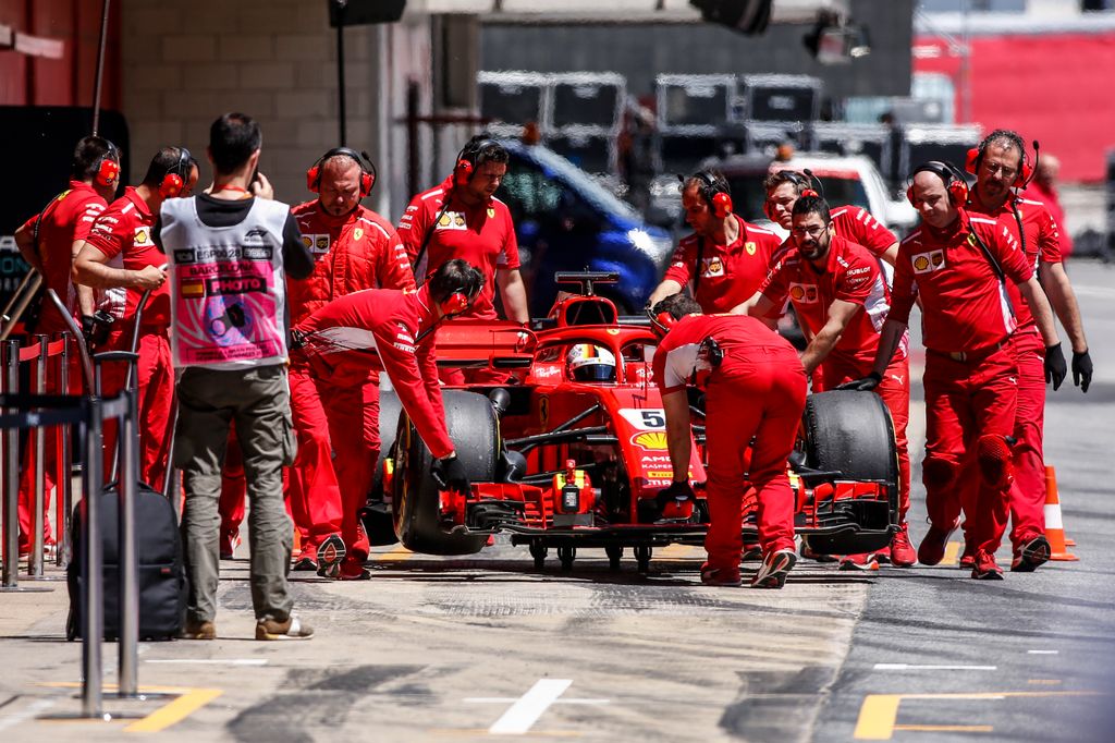 Forma-1-es szezonközi teszt, Barcelona, 1. nap, Sebastian Vettel, Scuderia Ferrari 
