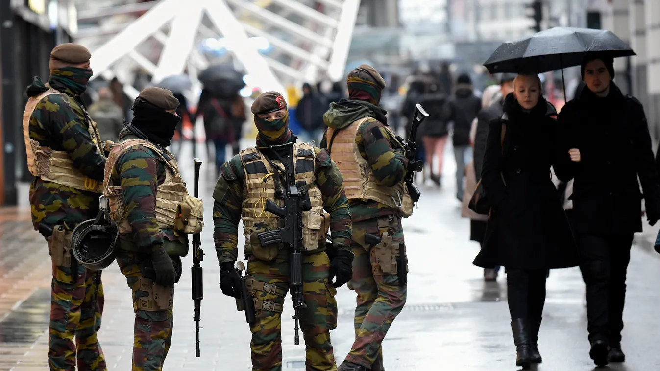Brüsszel, belga, terror, katona, rendőr, terrorfenyegetettség, 