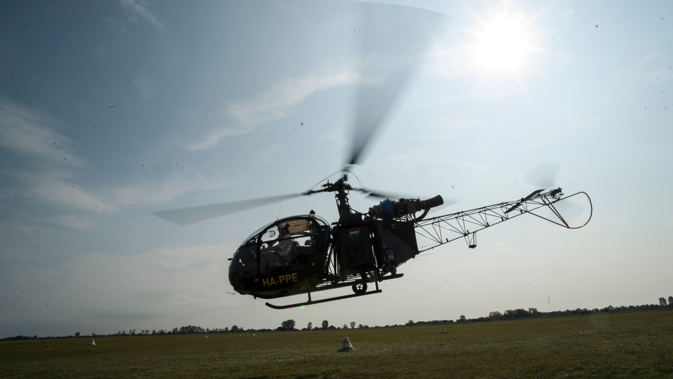 Parlagfű légifelderítés helikopter 