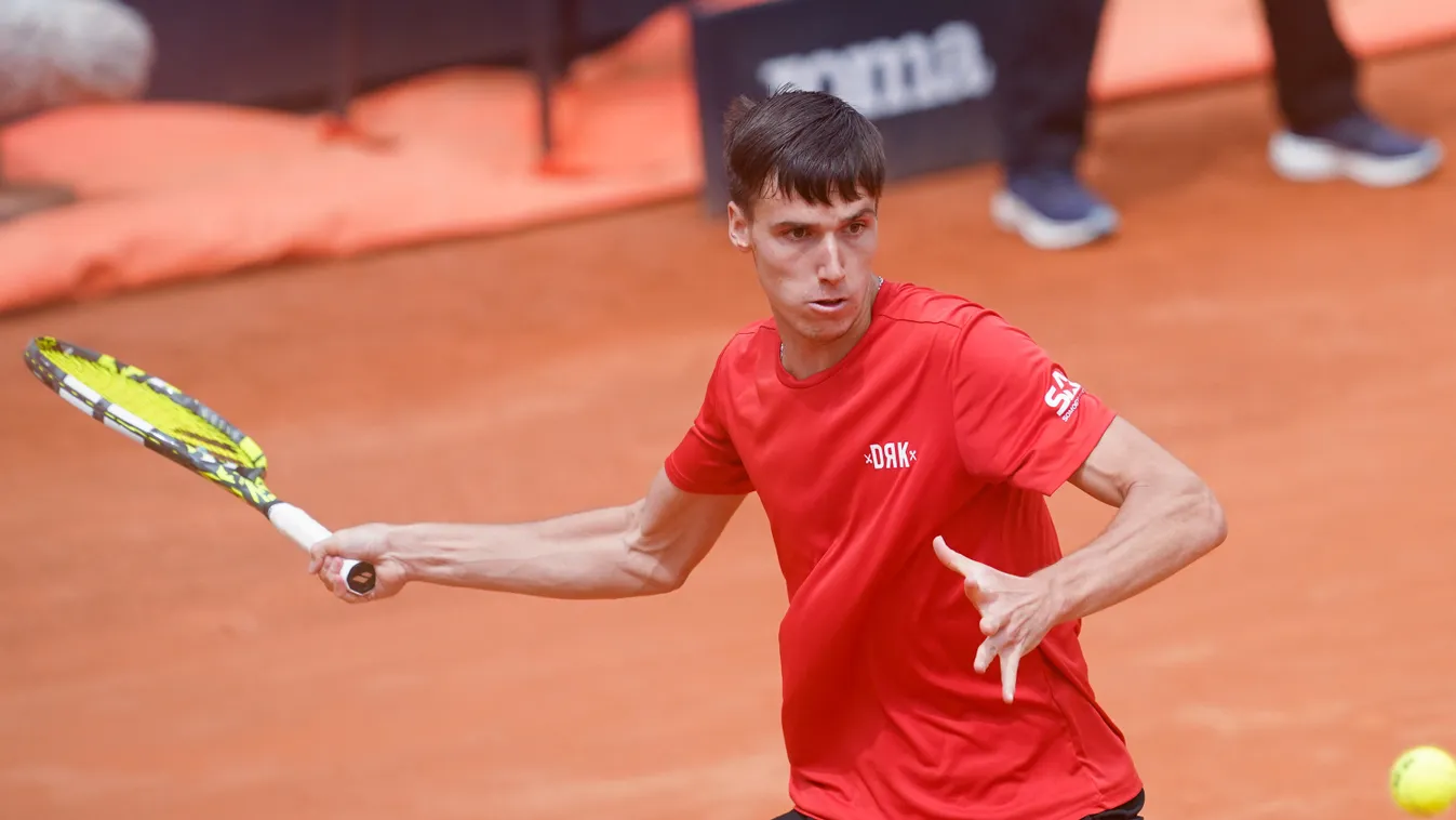 Internazionali BNL D’Italia 2023 - Day Eight Single ATP Internazionali BNL D’Italia Masters 1000 Foro Italico Rome Fabian Marozsan Carlos Alcaraz Hungary Internazionali BNL D'Italia 2023 Giuseppe Maffia/NurPhoto Horizontal TENNIS COURT 