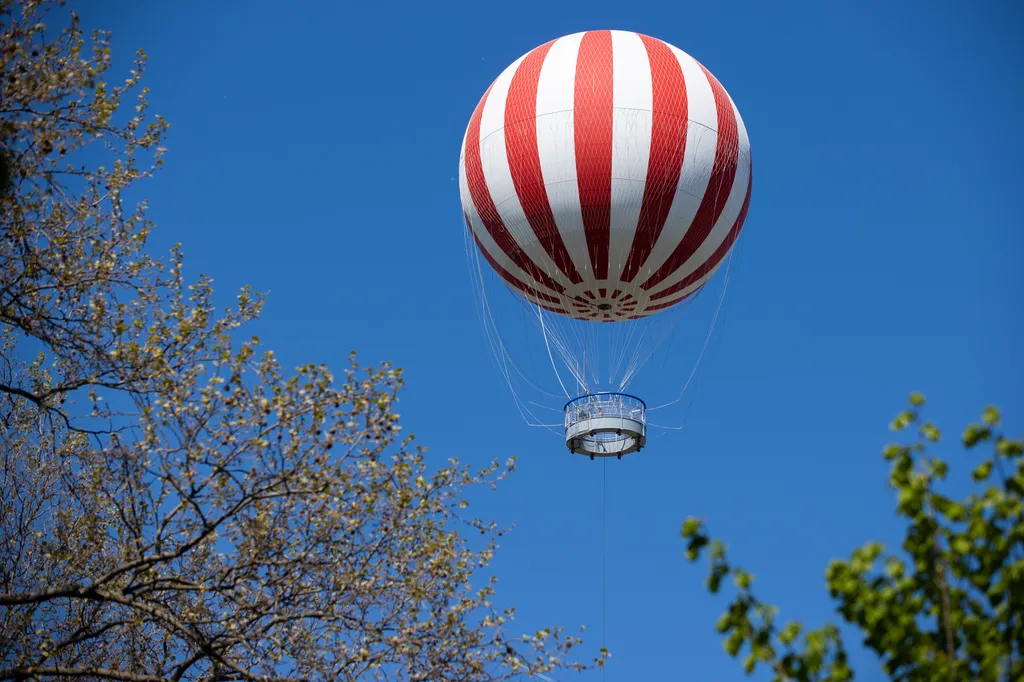 Élményléghajózás, Ballon, Városliget, Panoráma, Busapest, Élményléghajózás a Városligetben, léghajó, kilátás 