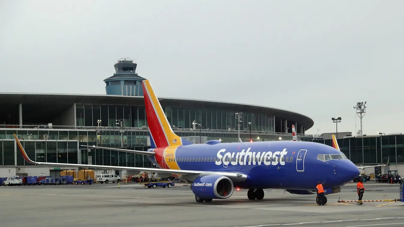 southwest airlines, repülőgép, new york, repülőtér 